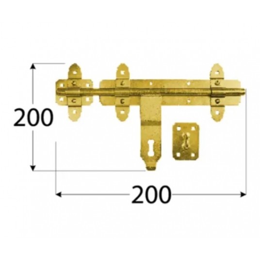 ZASUWA BRAMOWA 200 ocynk żółty DOMAX WCZ200 / 8651 -zdjęcie numer 3