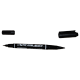 MARKER PERMANENTNY DWUSTRONNY czarny (1mm, 0,5mm) GIXIN G107A