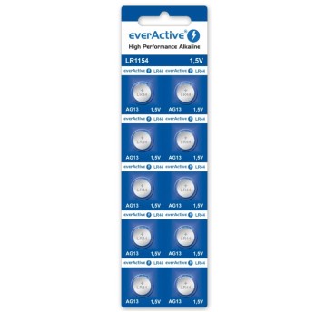 BATERIA Alkaline everActive G13 / LR44 / LR1154 /blister 10szt