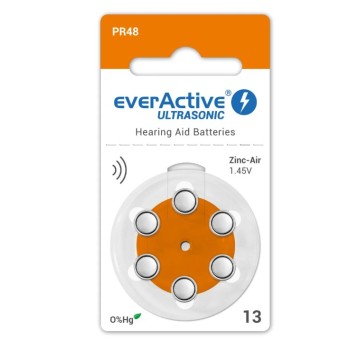 BATERIA everActive ULTRASONIC 13/PR48 do aparatu słuchowego /blister 6szt