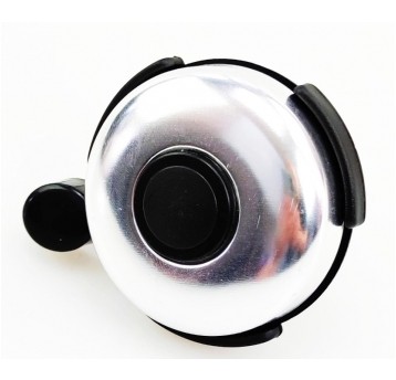 DZWONEK ROWEROWY 52mm PLASTIKOWO STALOWY czarno srebrny JET A285