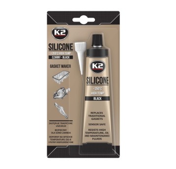 K2 SILIKON 350stC 85g CZARNY / blister (B210N)