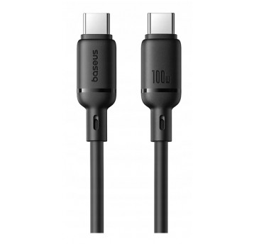 KABEL 100W USB-C - USB-C 1m - czarny BASEUS Silky Series