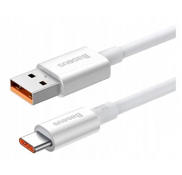KABEL USB-A - USB-C 100W 1,5m - biały BASEUS Superior Series
