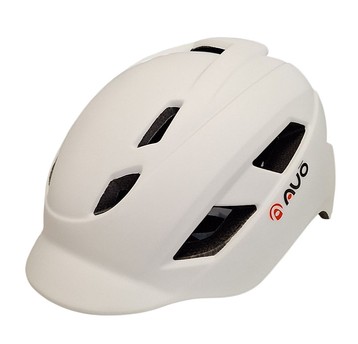 KASK ROWEROWY L biały mat + LED-USB AVO U031
