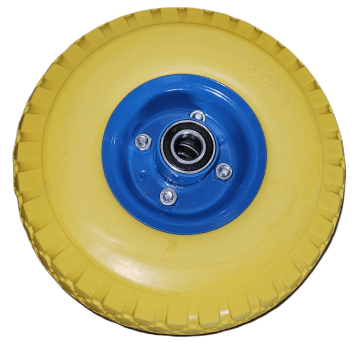 KOŁO MAŁE PEŁNE POLIURETANOWE żółte (260x85) 3.00-4 (bez ośki)