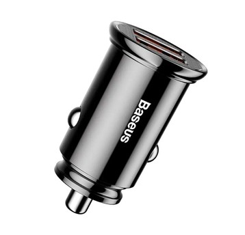 ŁADOWARKA SAMOCHODOWA 2xUSB-A, 5A 30W czarna BASEUS Circular
