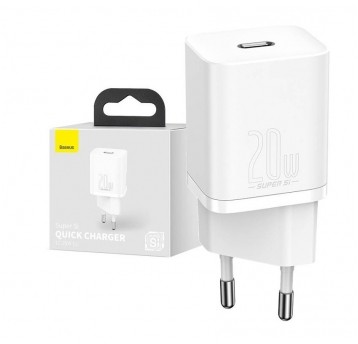 ŁADOWARKA SIECIOWA 1xUSB C, 20W, biała BASEUS Super Si