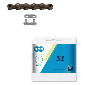 ŁAŃCUCH ROWEROWY 112 KMC S1 ogniw 1/2x1/8" S-410 JET Ł122 /BS1WBR112