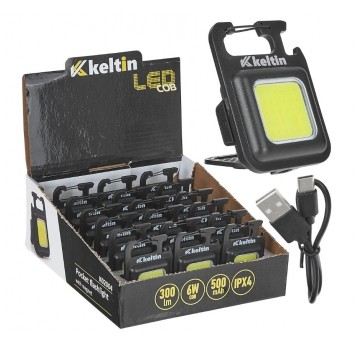 LATARKA MINI LED COB 6W 500mAh 300lm kieszonkowa z magnesem KELTIN K02004