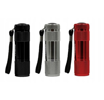 LATARKA n/BATERIE mała 9LED ALUMINIOWA (3xAAA) TIROSS TS733