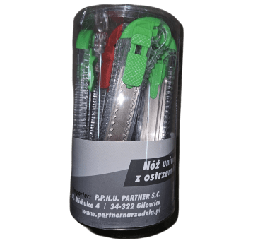 NÓŻ 18 przeźroczysty tuba 12szt GoldFlex 070031