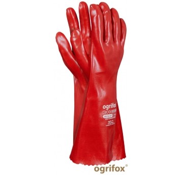 RĘKAWICE OX-PVC 40cm czerwone OGRIFOX