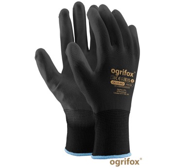 RĘKAWICE POLIURETAN czarne OGRIFOX