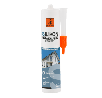 SILIKON UNIWERSALNY bezbarwny 280ml DRAGON DSU280BE