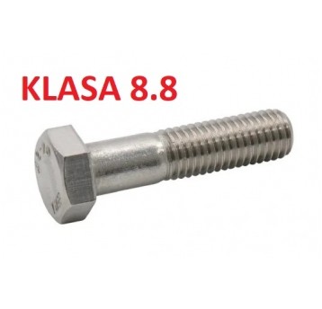 ŚRUBA MASZYNOWA kl.8,8 8x 80 ocynk DIN931 niepełny gwint /op.2,5kg