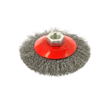 SZCZOTKA M14 STOŻKOWA 100 VERTO 62H112 drut stal.karb. /promocja