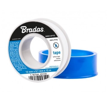 TAŚMA TEFLONOWA PTFE 12mm/0,1mm/12m BRADAS GKK0112PTFE