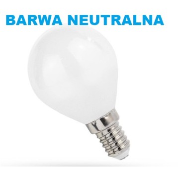 ŻARÓWKA LED NW neutralna E14 7W KULKA 700lm/4000K ECOLIGHT EC79447