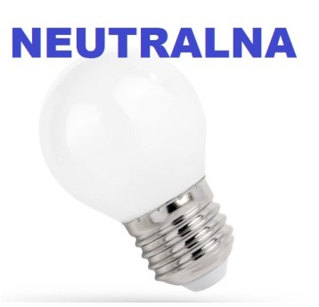 ŻARÓWKA LED NW neutralna E27 7W KULKA 700lm/4000K ECOLIGHT EC79558